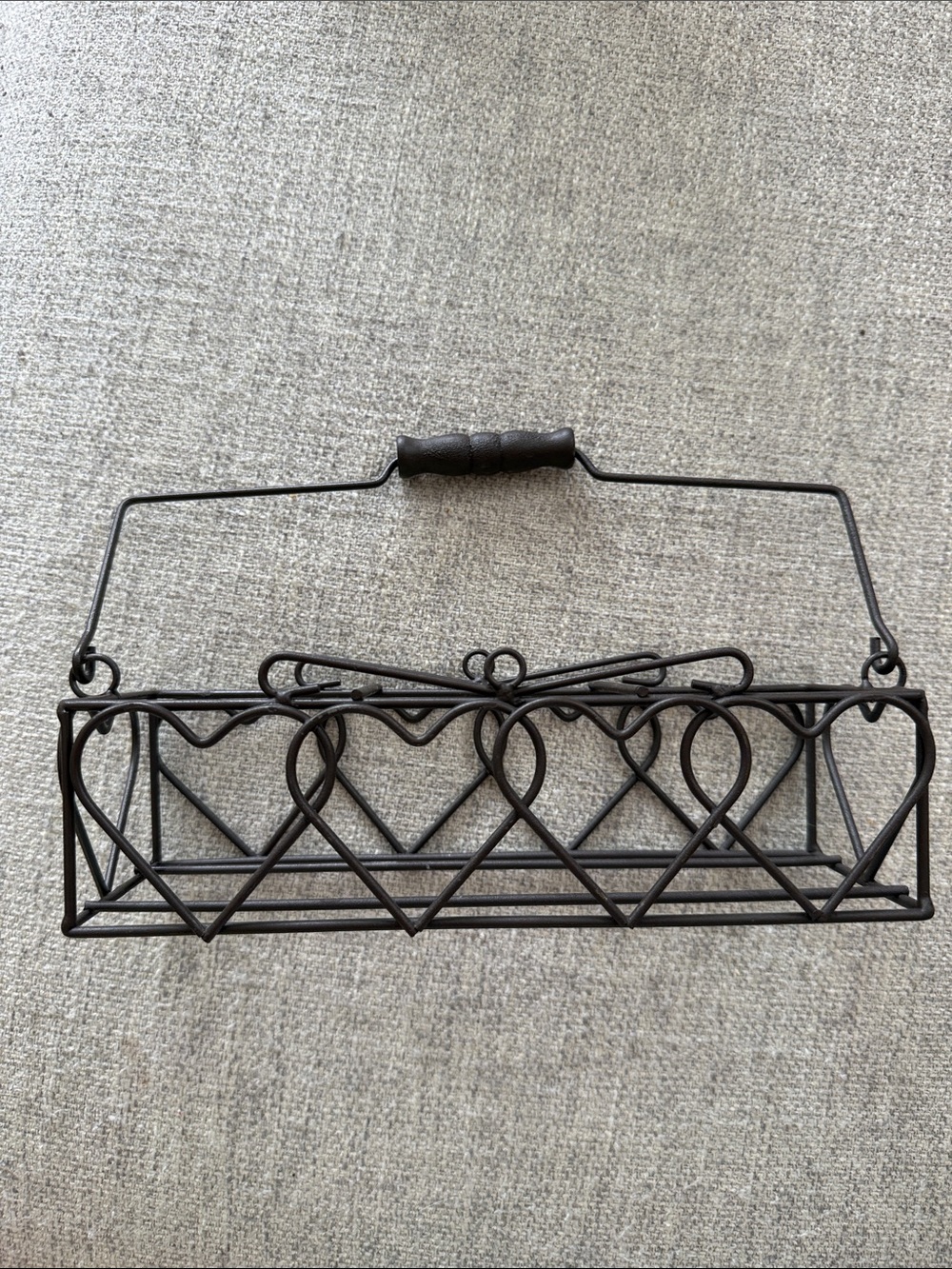 Source Unknown Black Wire Heart Napkin Holder